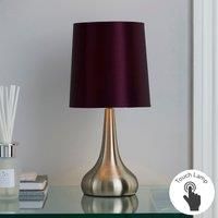 Rimini Blackcurrent Touch Dimmable Lamp Dark Purple