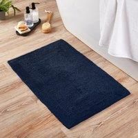 Super Soft Reversible Navy Bath Mat Navy