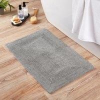 Super Soft Reversible Silver Bath Mat Green