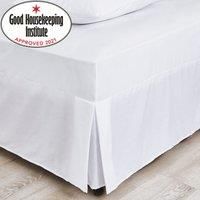 Non Iron Plain Dye White Fitted Valance White