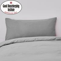Non Iron Plain Dye Kingsize Slate Pillowcase Pair Slate (Grey)
