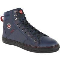 Lee Cooper LCSHOE022 Workwear SB/SRA Unisex Baseball Style Safety Shoe, Navy, 3 UK