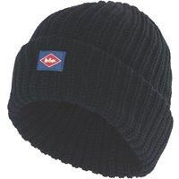 Lee Cooper LCHAT624 Men’s Chunky Knit Fleece Lined Beanie, Black, One Size