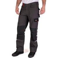 Lee Cooper Workwear Mens Multi Pocket Cargo Work Safety Trousers, Grey, 38W/31R