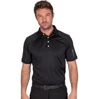 Island GREEN Mens 4 Button CoolPass Polo Shirt - Black - S