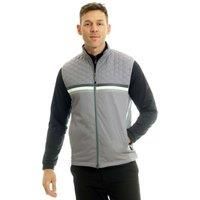 Island Green Men's Padded Golf Quilted Vest in Mid Grey | Size: XL
