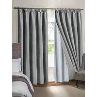 Emma Barclay Thermal Blackout Curtain Lining, White, 66 x 72 Inch, Pair