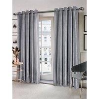 Very Home Wave Lined Eyelet Curtains