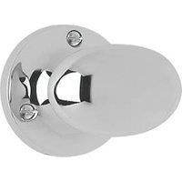OVAL MORTICE KNOBS POLISHED CHROME BRASS 55MM SMITH & LOCKE PAIR