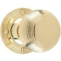Carlisle Brass Rimmed Mortice Knobs Pair Polished Brass 52mm (9049H)