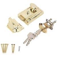 Smith & Locke TRAD-BRS-60 Traditional Night Latch Brass Effect 60mm Backset (4415J)