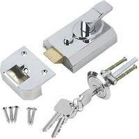Smith & Locke ST-CHR-60 Deadlock Night Latch Polished Chrome 60mm Backset (6082J)