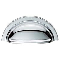 Carlisle Brass FTD558CP Fingertip Oxford Cup Pull, Polished Chrome, 76 mm Size
