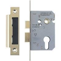 Smith & Locke Fire Rated Electro Brass Euro Profile Sashlock 76mm Case - 57mm Backset (2113P)