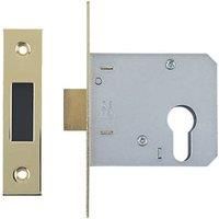 Smith & Locke Fire Rated Electro Brass Euro Profile Deadlock 76mm Case - 57mm Backset (2194P)