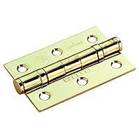 Carlisle Brass HIN1322/7PVD Eurospec Grade 7 Ball Bearing Hinge, Polished Brass, 3inch (76mm) x 2inch (51mm)
