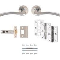 Carlisle Brass UDP008SNCP/INTB Sines Latch Pack, Ultimate Door Pack, Satin Nickel/Polished Chrome