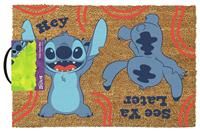 Pyramid International Disney Lilo and Stitch Door Mat (Hey See Ya Later Design) Coir Doormat, Outside and Inside Door Mat 40cm x 60cm - Official Merchandise, Black