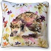 Jennifer Rose Hedgehog Cushion - 40 x 40cm Piped Soft Brushed Velvet