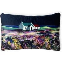 Avril Thomson Smith Moonshine Cushion - 33 x 53cm Piped Soft Brushed Velvet