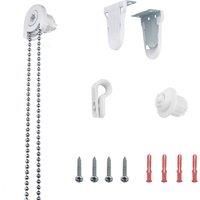 Roller Blind Mechanism with a Metal Chain White