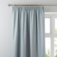Solar Duck-Egg Blackout Pencil Pleat Curtains Blue