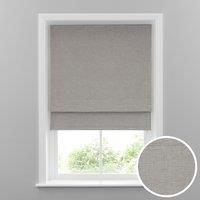 Cool Grey Linen Blackout Roman Blind Grey