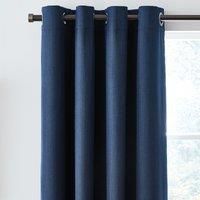 Solar Navy Blackout Eyelet Curtains Navy Blue