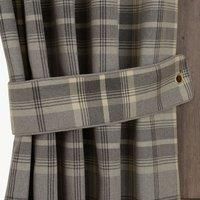 Highland Check Dove Grey Tiebacks Grey