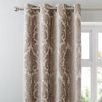 Versailles Natural Eyelet Curtains Brown