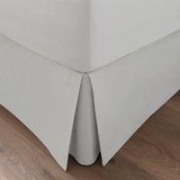 Dorma 300 Thread Count 100% Cotton Sateen Plain White Pleated Valance White