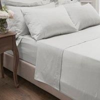 Dorma 300 Thread Count 100% Cotton Sateen Plain Flat Sheet White