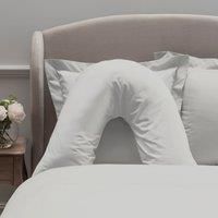Dorma 300 Thread Count 100% Cotton Sateen Plain White VShaped Pillowcase White