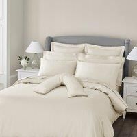 Dorma 300 Thread Count 100% Cotton Sateen Plain Cream VShaped Pillowcase Cream