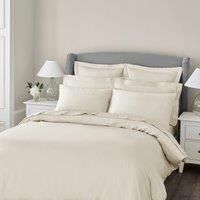 Dorma 300 Thread Count 100% Cotton Sateen Plain Cream Duvet Cover Cream