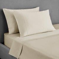 Dorma 300 Thread Count 100% Cotton Sateen Plain Cream Cuffed Pillowcase Cream