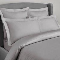 Dorma 300 Thread Count 100% Cotton Sateen Plain Silver Oxford Pillowcase Silver