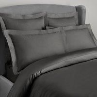 Dorma 300 Thread Count 100% Cotton Sateen Plain Slate Oxford Pillowcase Slate