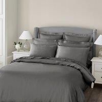 Dorma 300 Thread Count 100% Cotton Sateen Plain Slate Duvet Cover Slate