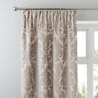 Versailles Natural Pencil Pleat Curtains Cream
