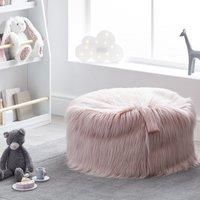 Kids Skylar Blush Mongolian Faux Fur Lounger Blush
