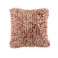 Ava Textured Cushion Orange, Pink and Beige