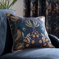 Havisham Navy Cushion Blue, Green and Yellow