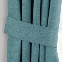 Luna Teal Pencil Pleat Tieback Blue