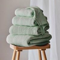 Dorma Tencel Sumptuously Soft Grey Green Towel Light Grey