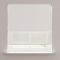 Sheer White Blackout Double Roller Blind White