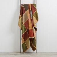 Thermosoft Checked 150cm x 200cm Blanket Brown / Blue / Red