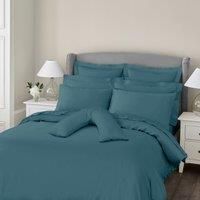 Dorma 300 Thread Count 100% Cotton Sateen Plain VShaped Pillowcase Green