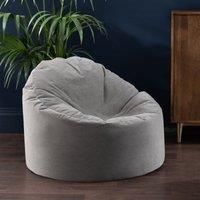 Eliza Velvet Grey Bean Chair Grey