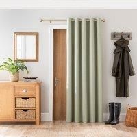 Luna Brushed Blackout Eyelet Door Curtain